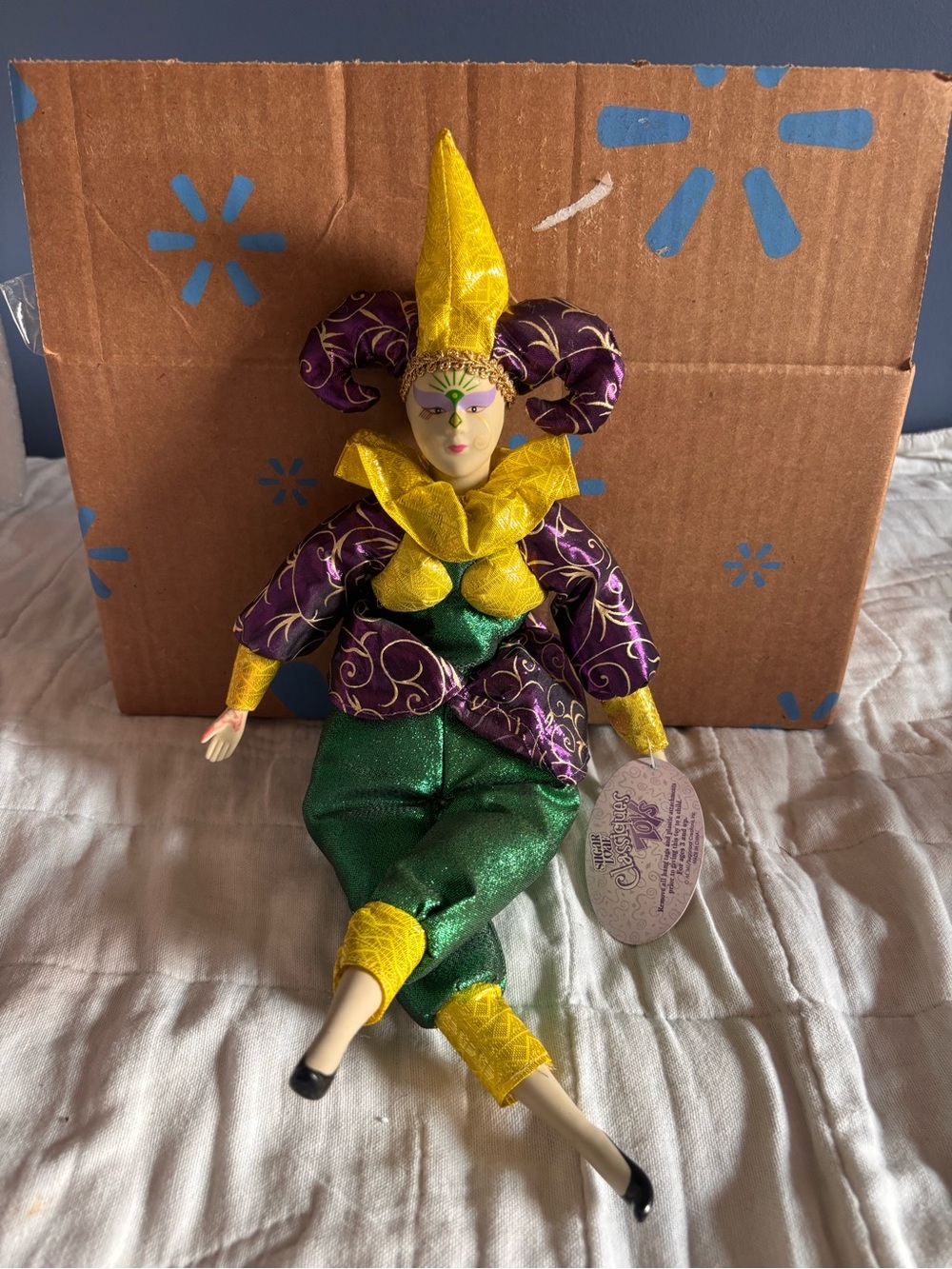 Sugar Loaf Classic Jesters Jester Cloth Doll Figurine Swirl Circus 1990s